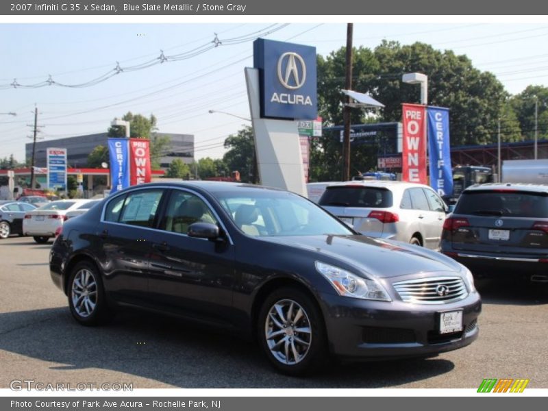Blue Slate Metallic / Stone Gray 2007 Infiniti G 35 x Sedan