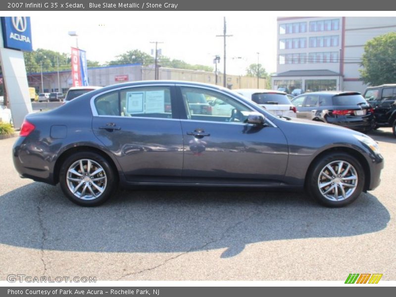 Blue Slate Metallic / Stone Gray 2007 Infiniti G 35 x Sedan