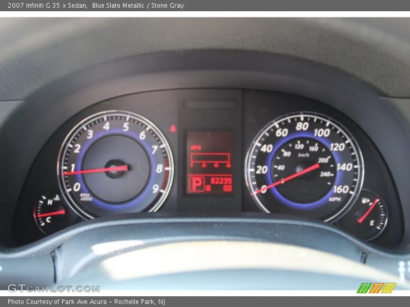 Blue Slate Metallic / Stone Gray 2007 Infiniti G 35 x Sedan