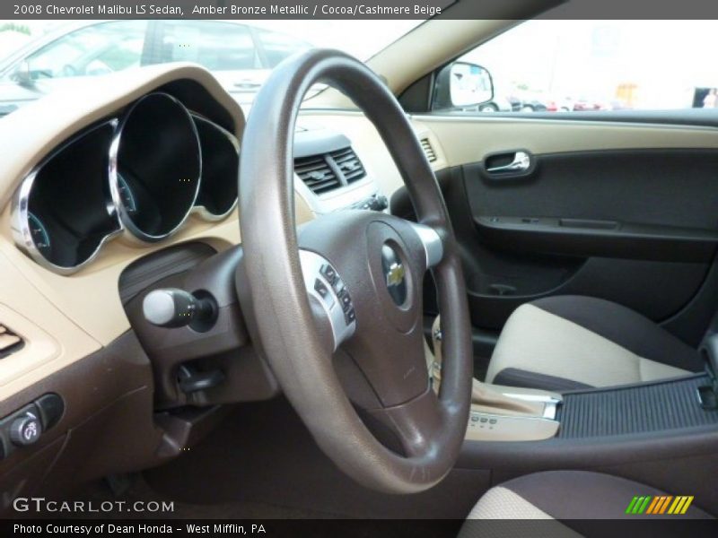 Amber Bronze Metallic / Cocoa/Cashmere Beige 2008 Chevrolet Malibu LS Sedan
