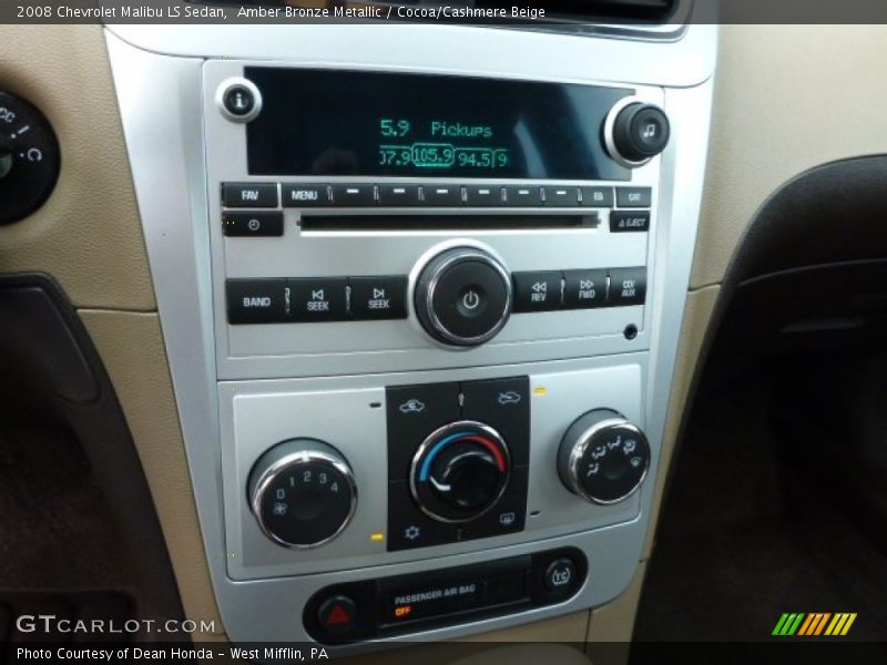 Amber Bronze Metallic / Cocoa/Cashmere Beige 2008 Chevrolet Malibu LS Sedan