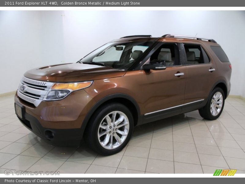 Golden Bronze Metallic / Medium Light Stone 2011 Ford Explorer XLT 4WD