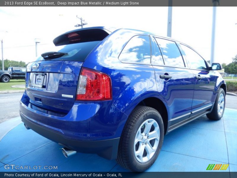 Deep Impact Blue Metallic / Medium Light Stone 2013 Ford Edge SE EcoBoost