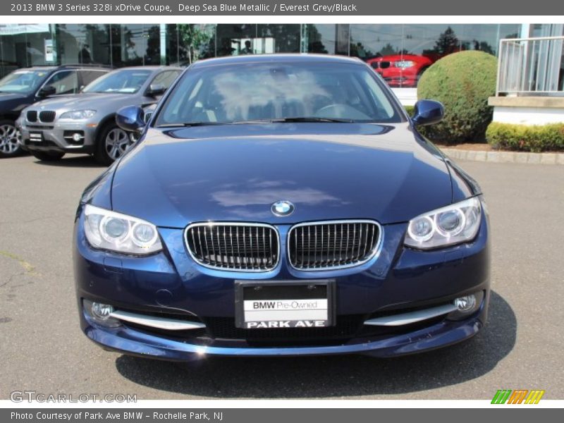 Deep Sea Blue Metallic / Everest Grey/Black 2013 BMW 3 Series 328i xDrive Coupe