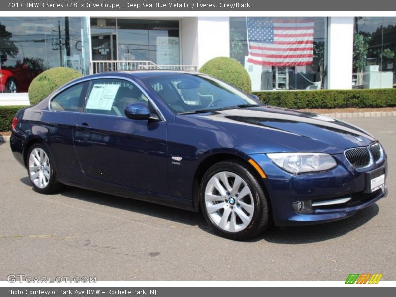 Deep Sea Blue Metallic / Everest Grey/Black 2013 BMW 3 Series 328i xDrive Coupe