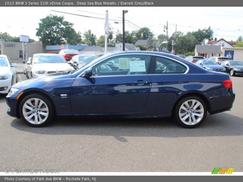 Deep Sea Blue Metallic / Everest Grey/Black 2013 BMW 3 Series 328i xDrive Coupe