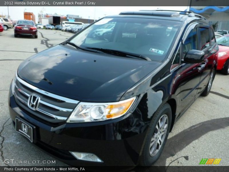 Crystal Black Pearl / Gray 2012 Honda Odyssey EX-L