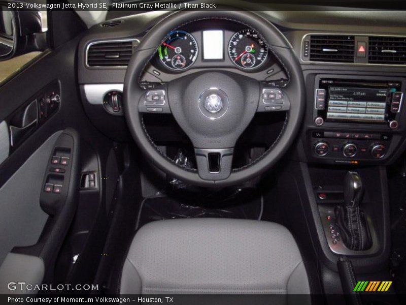 Platinum Gray Metallic / Titan Black 2013 Volkswagen Jetta Hybrid SE