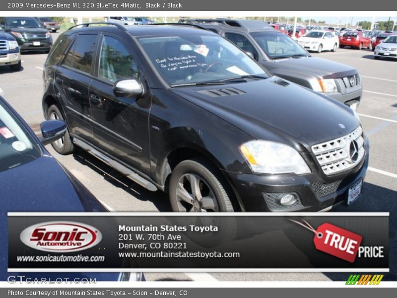 Black / Black 2009 Mercedes-Benz ML 320 BlueTec 4Matic