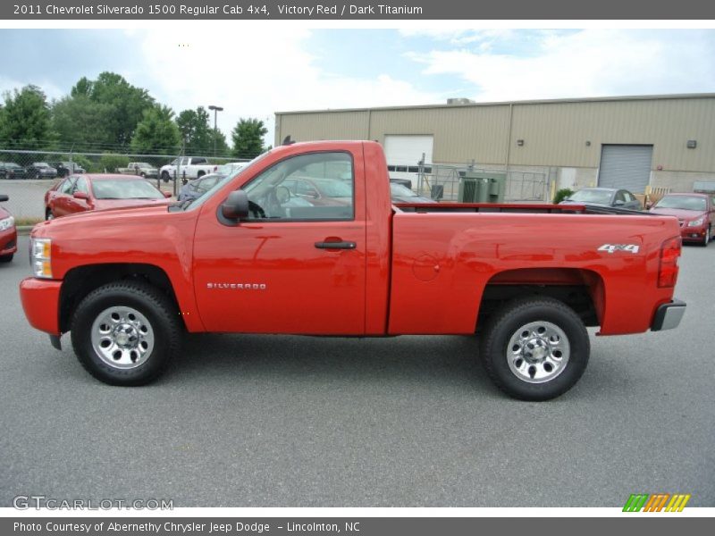 Victory Red / Dark Titanium 2011 Chevrolet Silverado 1500 Regular Cab 4x4