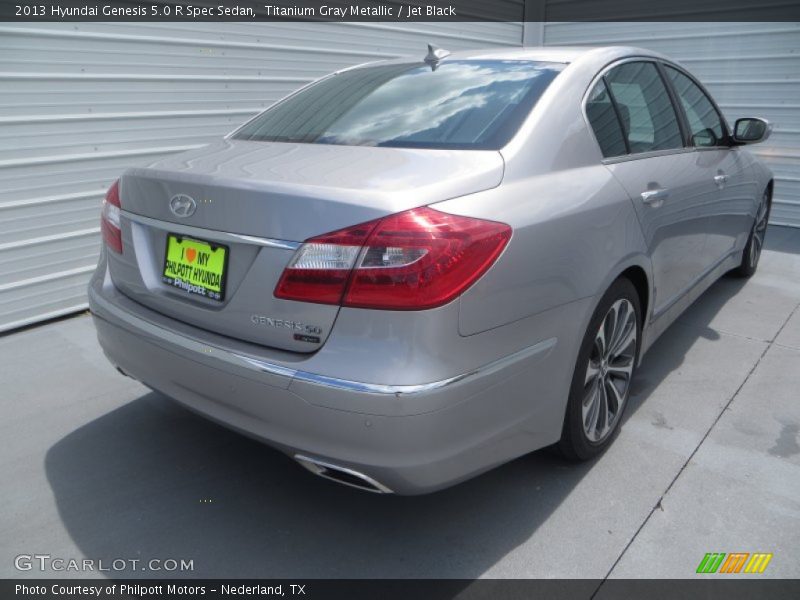 Titanium Gray Metallic / Jet Black 2013 Hyundai Genesis 5.0 R Spec Sedan