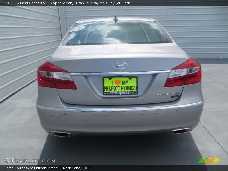 Titanium Gray Metallic / Jet Black 2013 Hyundai Genesis 5.0 R Spec Sedan