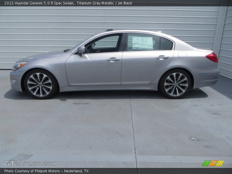 Titanium Gray Metallic / Jet Black 2013 Hyundai Genesis 5.0 R Spec Sedan