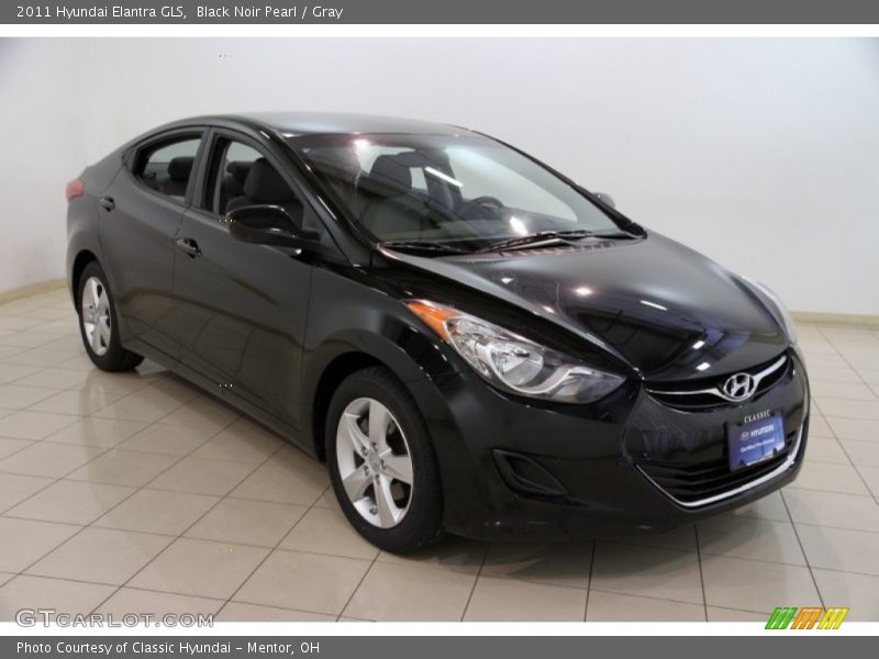 Black Noir Pearl / Gray 2011 Hyundai Elantra GLS