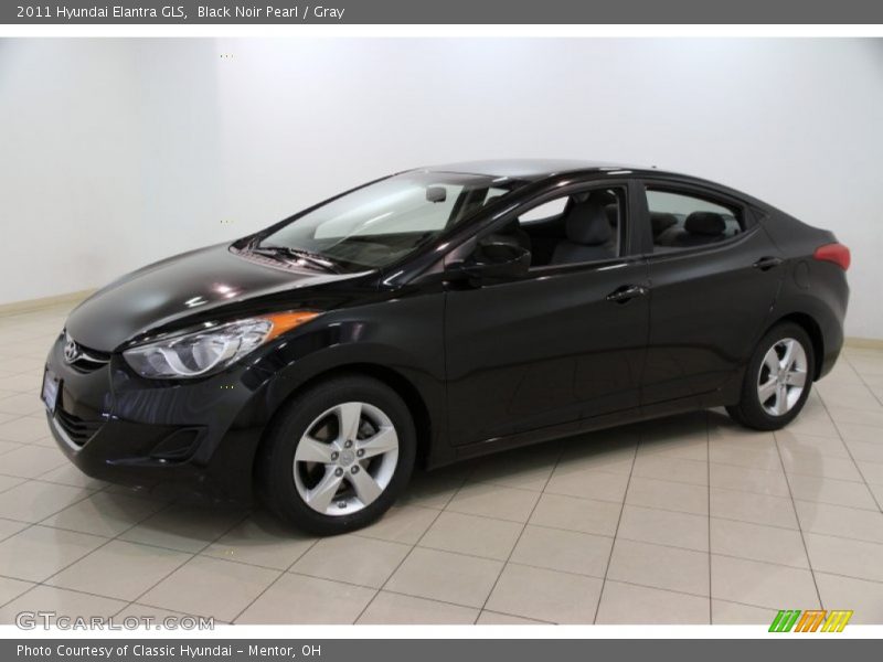 Black Noir Pearl / Gray 2011 Hyundai Elantra GLS