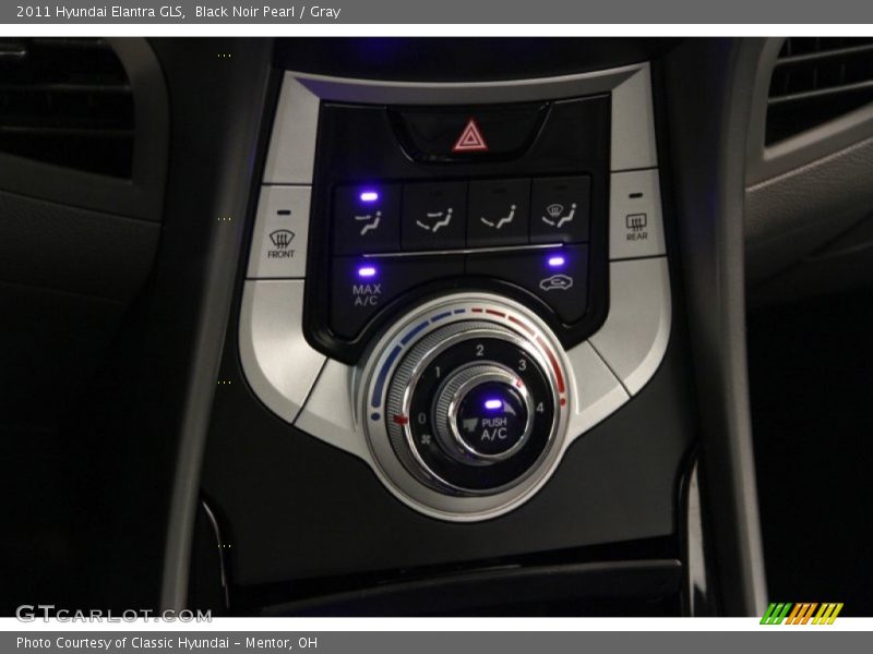 Black Noir Pearl / Gray 2011 Hyundai Elantra GLS