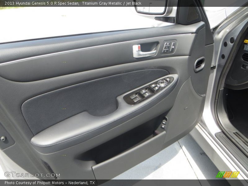 Titanium Gray Metallic / Jet Black 2013 Hyundai Genesis 5.0 R Spec Sedan
