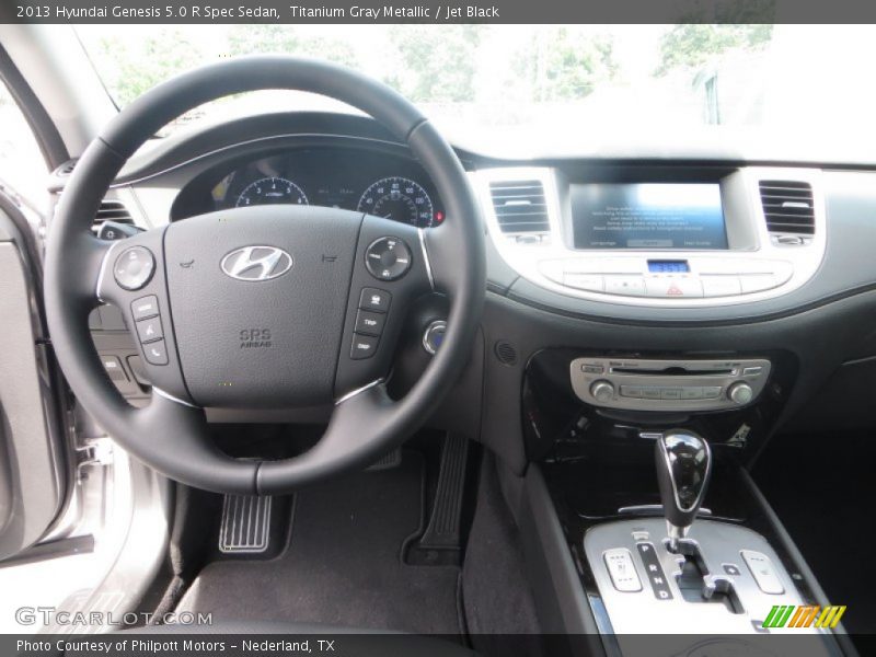 Titanium Gray Metallic / Jet Black 2013 Hyundai Genesis 5.0 R Spec Sedan
