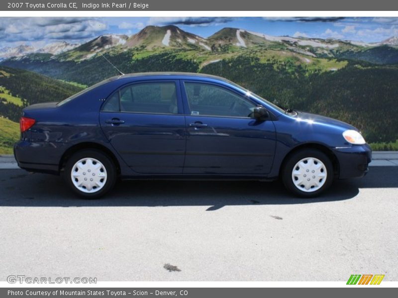 Indigo Ink Pearl / Beige 2007 Toyota Corolla CE