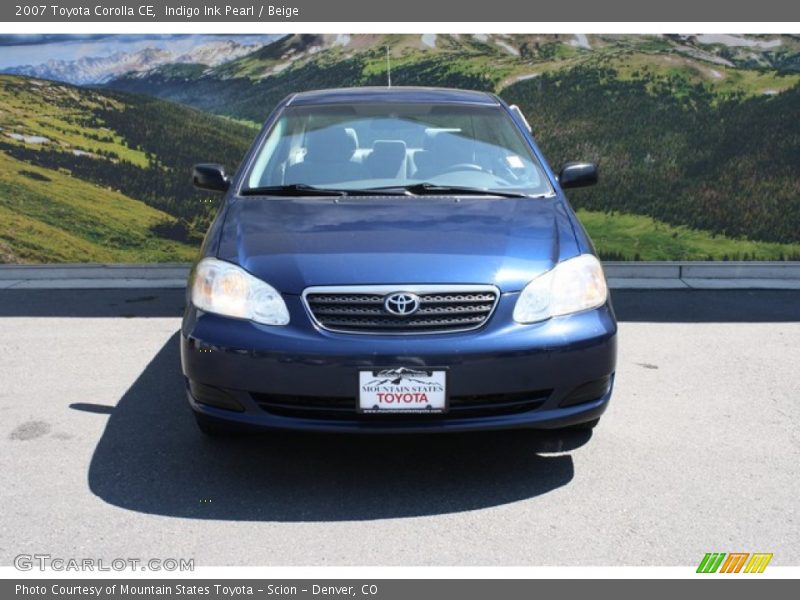 Indigo Ink Pearl / Beige 2007 Toyota Corolla CE