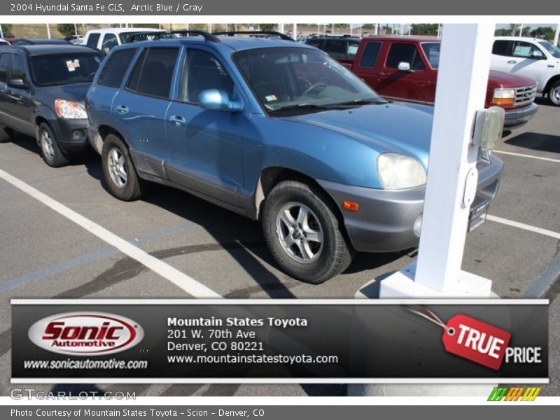 Arctic Blue / Gray 2004 Hyundai Santa Fe GLS