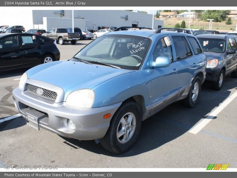 Arctic Blue / Gray 2004 Hyundai Santa Fe GLS