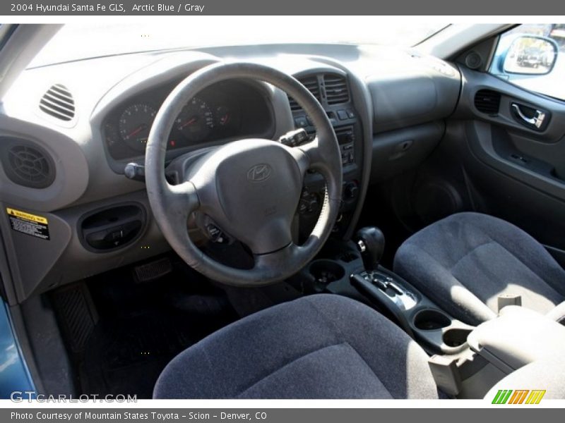 Arctic Blue / Gray 2004 Hyundai Santa Fe GLS