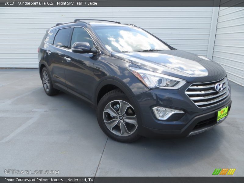 Night Sky Pearl / Beige 2013 Hyundai Santa Fe GLS