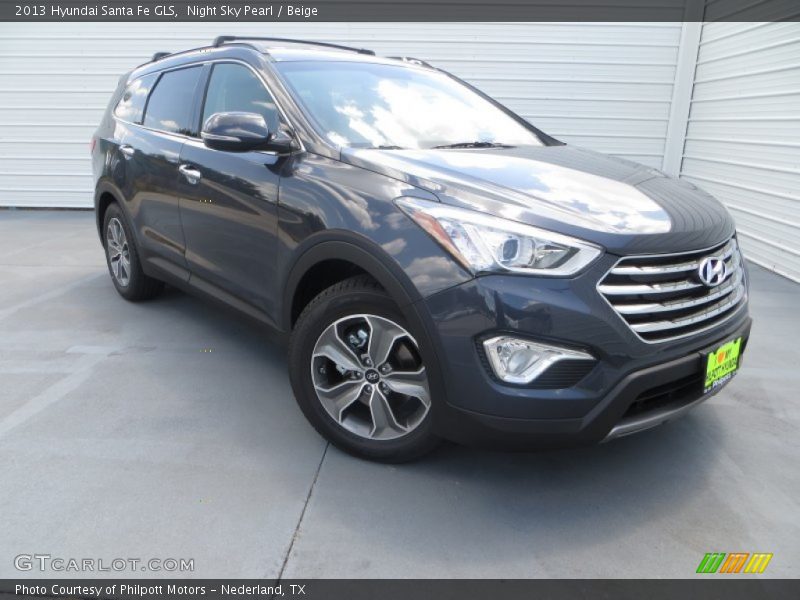 Night Sky Pearl / Beige 2013 Hyundai Santa Fe GLS