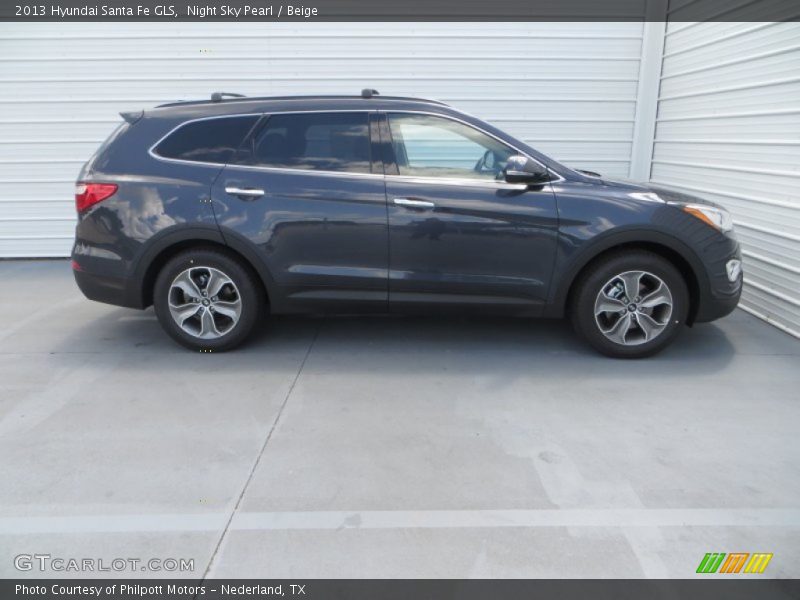 Night Sky Pearl / Beige 2013 Hyundai Santa Fe GLS