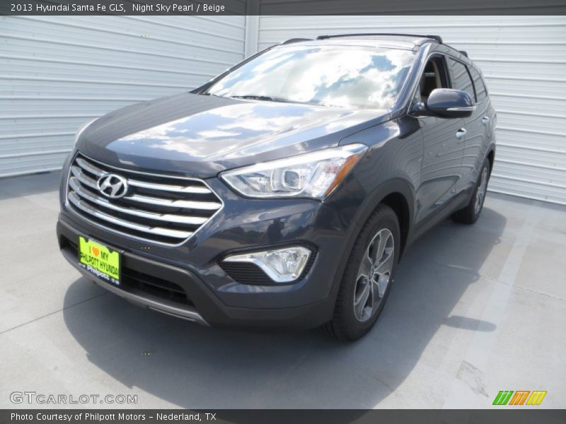 Night Sky Pearl / Beige 2013 Hyundai Santa Fe GLS