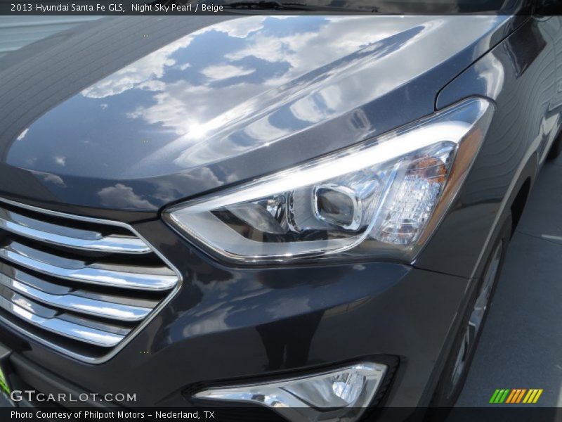 Night Sky Pearl / Beige 2013 Hyundai Santa Fe GLS