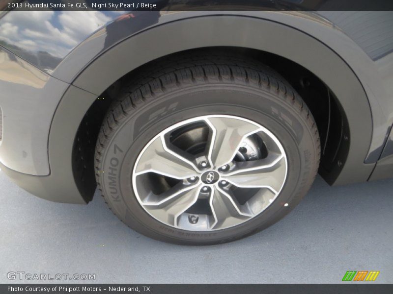 Night Sky Pearl / Beige 2013 Hyundai Santa Fe GLS