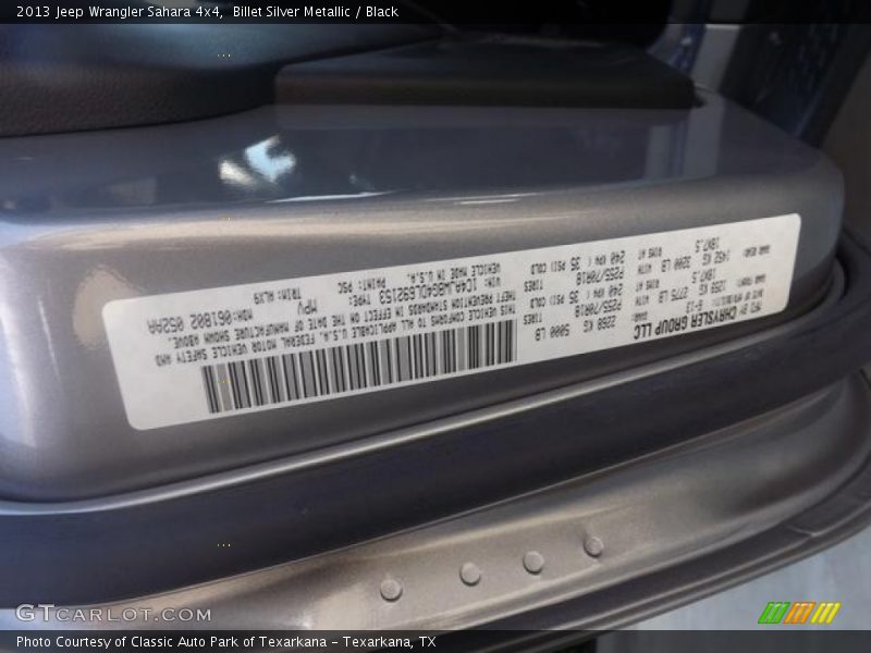 Billet Silver Metallic / Black 2013 Jeep Wrangler Sahara 4x4