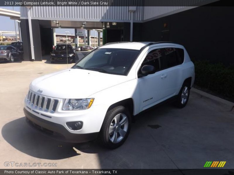 Bright White / Dark Slate Gray 2013 Jeep Compass Latitude