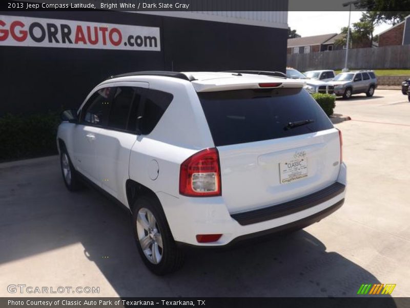 Bright White / Dark Slate Gray 2013 Jeep Compass Latitude
