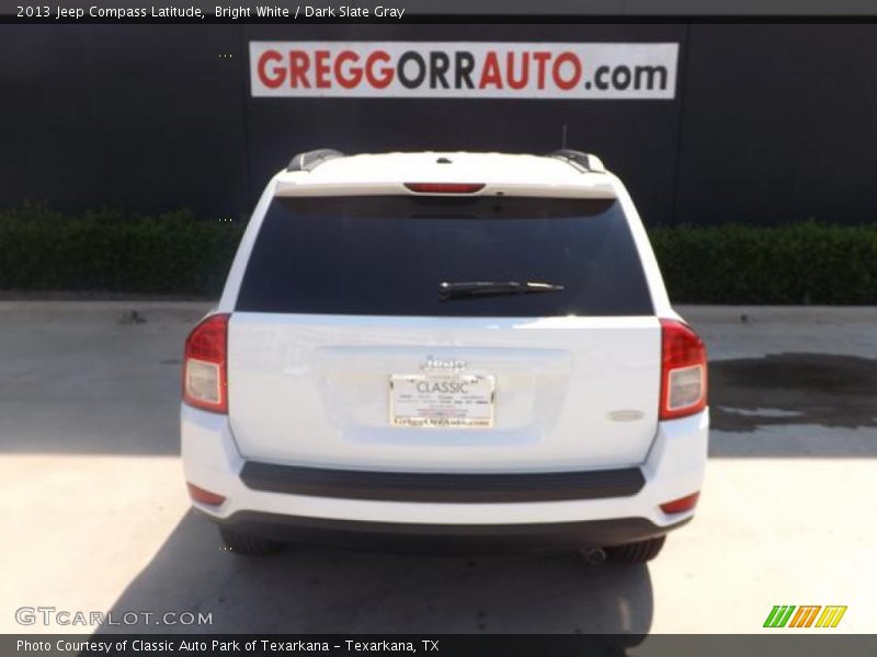 Bright White / Dark Slate Gray 2013 Jeep Compass Latitude