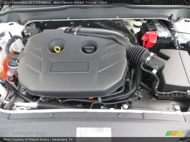 White Platinum Metallic Tri-coat / Dune 2013 Ford Fusion SE 2.0 EcoBoost
