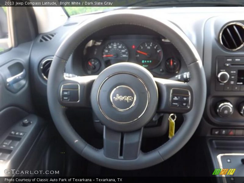 Bright White / Dark Slate Gray 2013 Jeep Compass Latitude