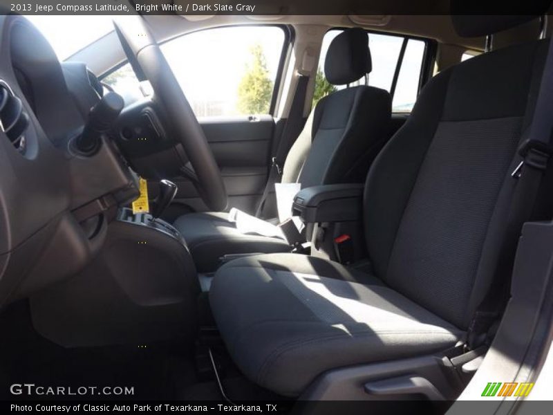 Bright White / Dark Slate Gray 2013 Jeep Compass Latitude