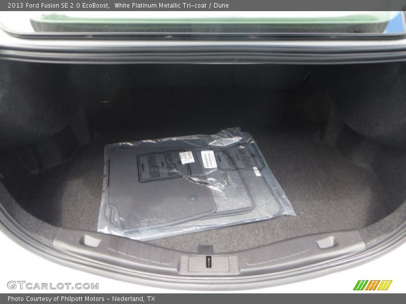 White Platinum Metallic Tri-coat / Dune 2013 Ford Fusion SE 2.0 EcoBoost