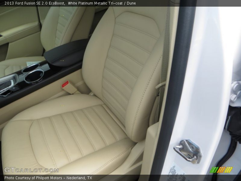 White Platinum Metallic Tri-coat / Dune 2013 Ford Fusion SE 2.0 EcoBoost