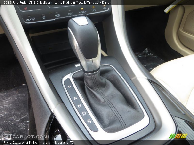 White Platinum Metallic Tri-coat / Dune 2013 Ford Fusion SE 2.0 EcoBoost