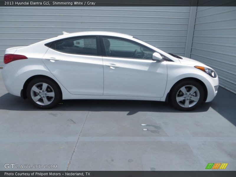 Shimmering White / Gray 2013 Hyundai Elantra GLS