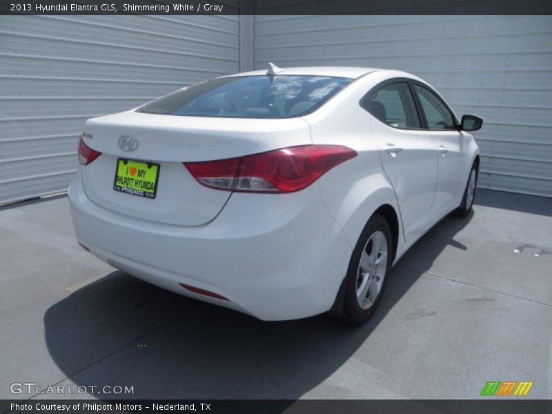 Shimmering White / Gray 2013 Hyundai Elantra GLS