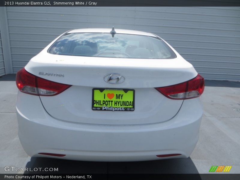 Shimmering White / Gray 2013 Hyundai Elantra GLS