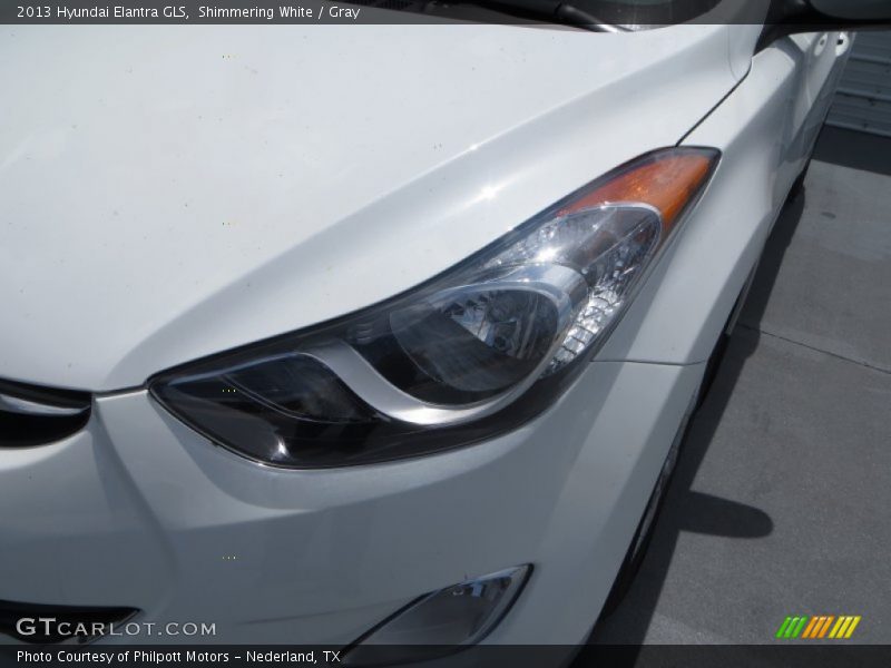 Shimmering White / Gray 2013 Hyundai Elantra GLS