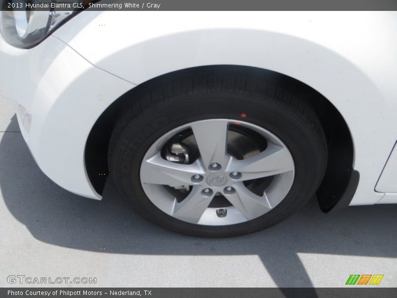 Shimmering White / Gray 2013 Hyundai Elantra GLS