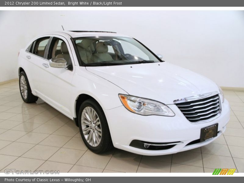 Bright White / Black/Light Frost 2012 Chrysler 200 Limited Sedan