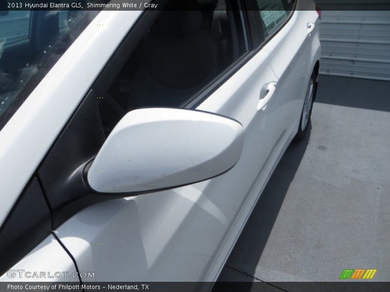 Shimmering White / Gray 2013 Hyundai Elantra GLS